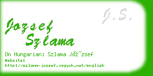 jozsef szlama business card